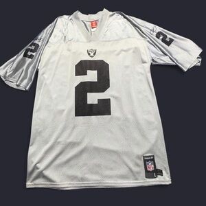 Raiders Men's Gray and Black Sports Jersey #2